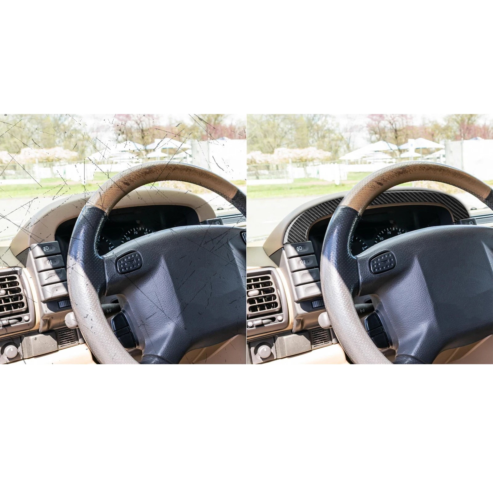 For Land Rover Discovery 1994-2004 Carbon Fiber Speedometer Surround Trim Kit Interior Accessories (3pcs)