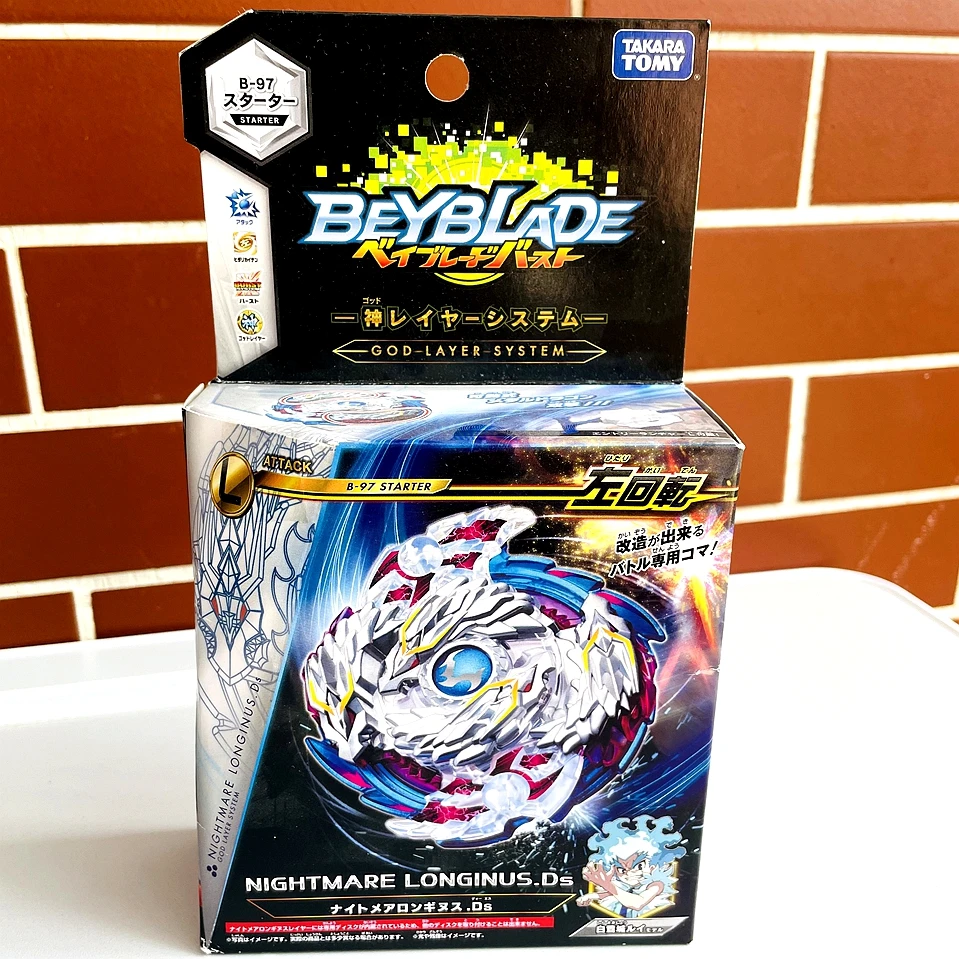 

Original TAKARA TOMY beyblade burst BB97 Nightmare Longinus / Luinor L3 Destroy Starter with Launcher