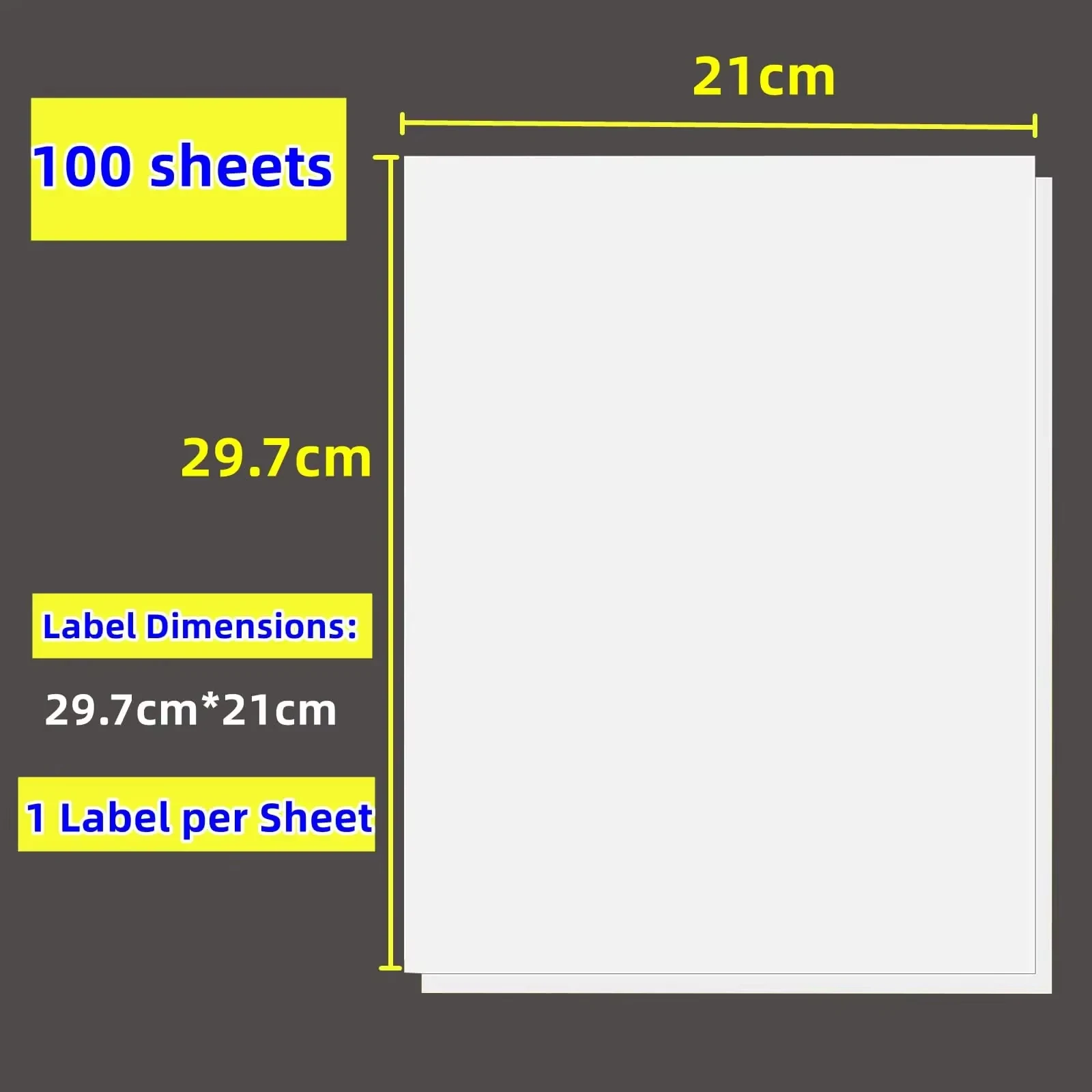 A4 Sticky Dark Paper Brown selfAdhesive Label For Inkjet LaserPrinter Easy Peeling Printable StickerSheets sticker