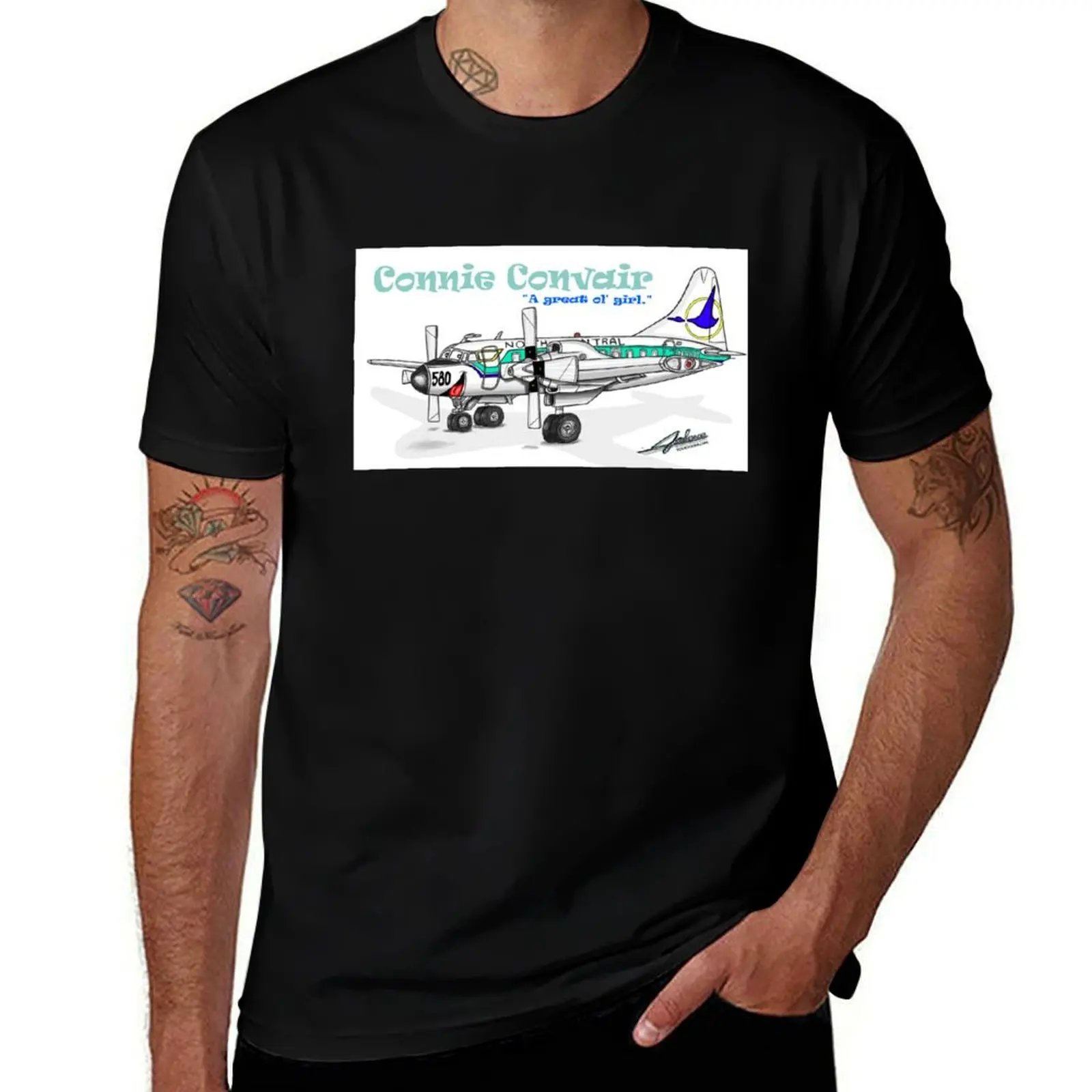 

North Central Convair-580 T-Shirt funny meme t-shirts valentines boutique clothes Funny t-shirts slim fit t shirts for men