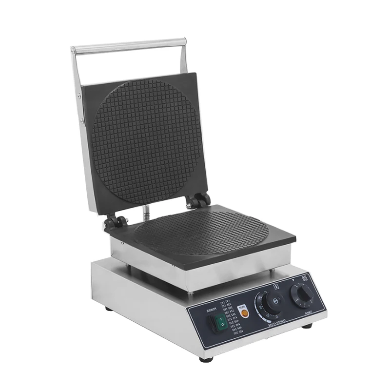 Máquina holandesa elétrica do Waffle do Stroopwafel, Fabricante do cone do waffle, Placa de ferro do xarope, Forno do bolo do petisco, Comercial