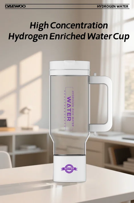 High‑Concentration Hydrogen‑Rich Water Cup Portable Electrolysis Hydrogen Water Bottle with Adjustable Strap for Outdoor Sports