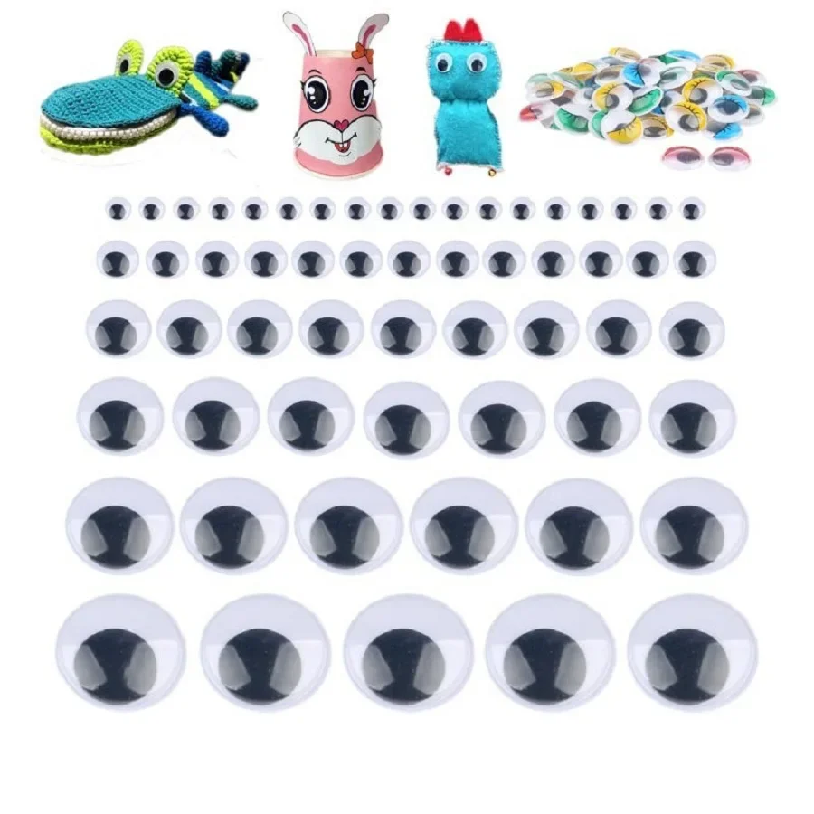 عين دمية سوداء ذاتية اللصق باروكة ، محاكاة متحركة ، مقلة عين حيوانات كرتونية ، لوازم مشغولات يدوية ، أطفال رياض الأطفال #1