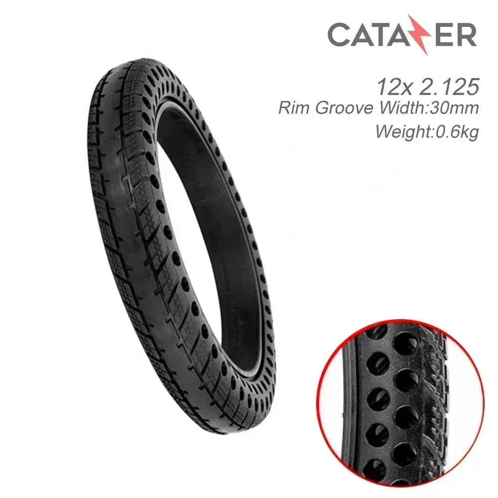 12x1.5 12x2.125 Solid Tire Bicycle Tires Explosion-Proof 12 1/2*2 1/4 Electric Scooter Solid Tires 12 Inch Honeycomb Solid Tire