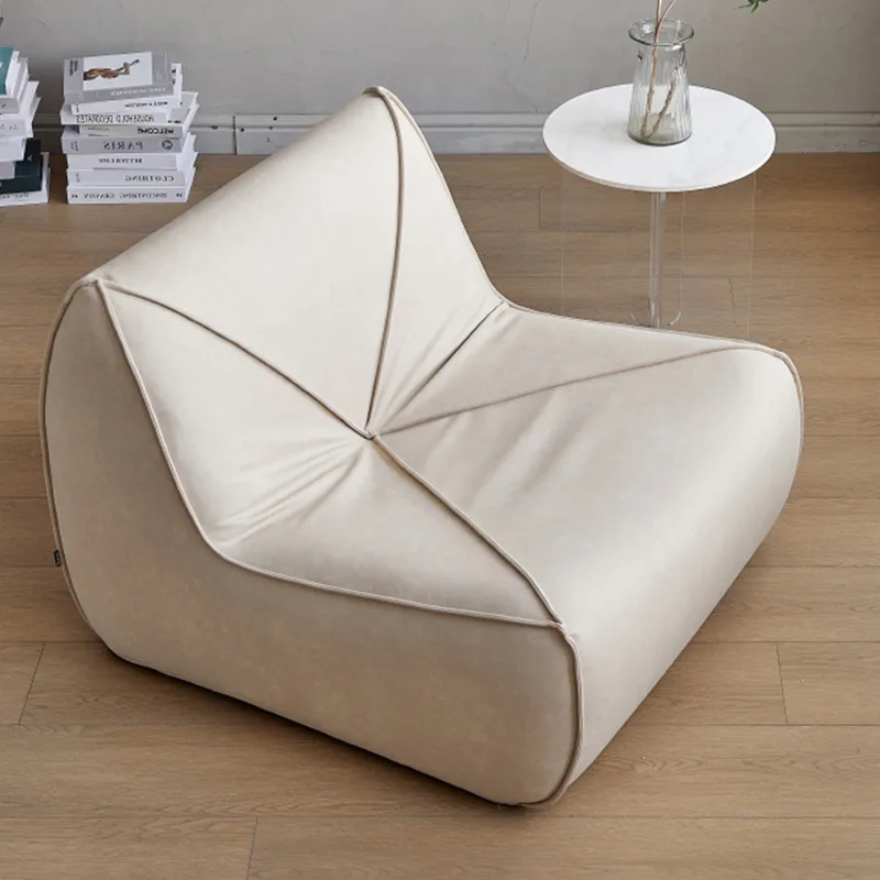 Light luxury technology cloth sofa living room pure sponge leisure chair balcony bedroom single small sofa
