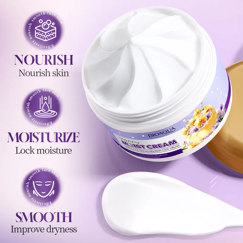 BIOAQUA Vanilla Face Cream Moisturizing Whitening Anti-Aging Anti Wrinkles Oil Control Hydrating Facial Cream Face Skin Care