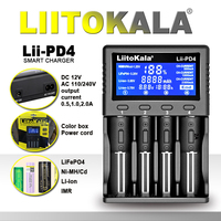 LiitoKala LII-PD4 SMART Battery Charger Lii-PD2 for 18650 26650 21700 18350 AA AAA 3.7V/3.2V/1.2V Lithium NiMH Cell