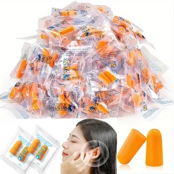 30/60/100PCS  Noise Cancelling Ear Plugs Reusable Noise Reduction Protection Sound Insulation Ear Plugs for Sleep Study Work