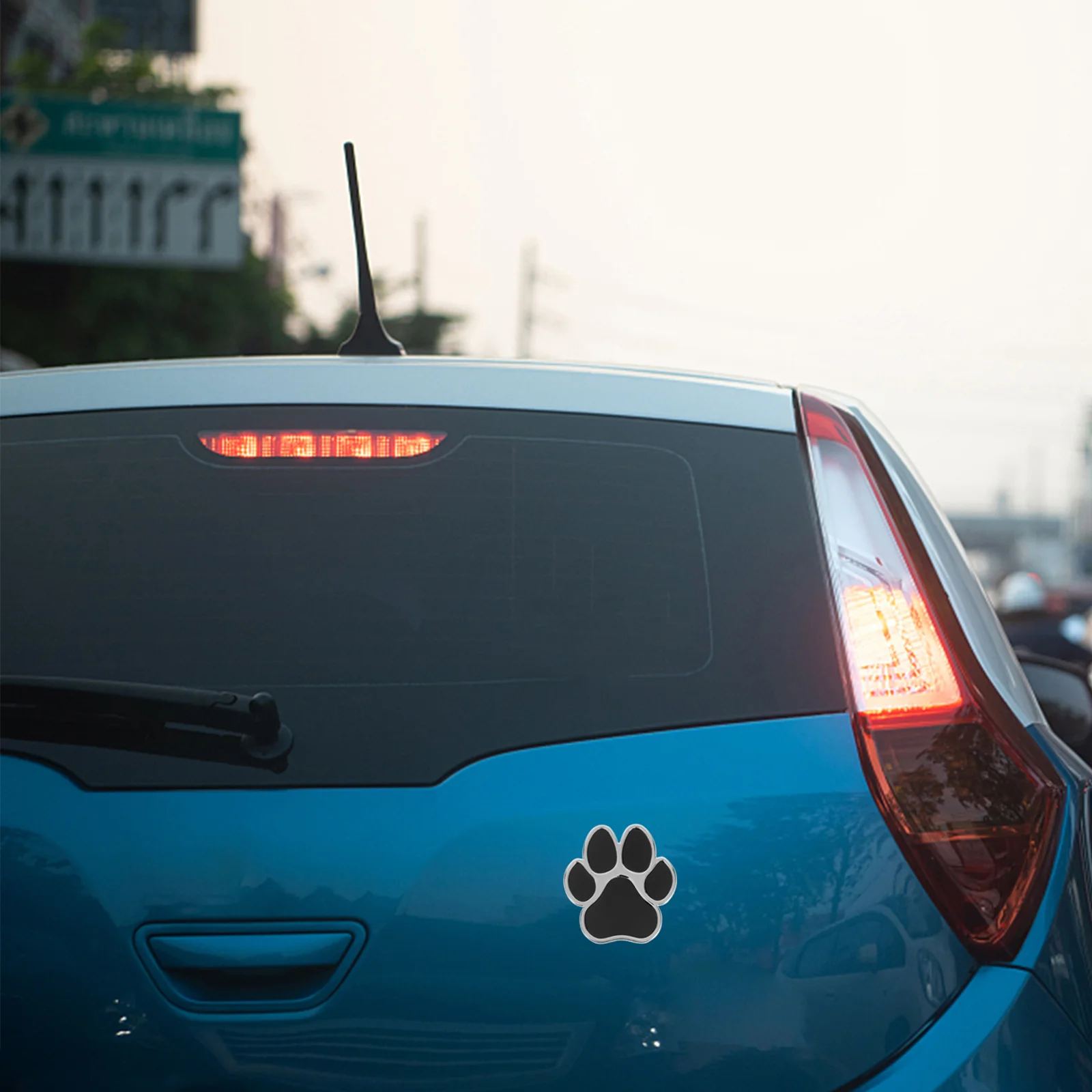 Adesivi per auto Impronta Accessori interni Zampa di cane Auto in metallo per decorare auto