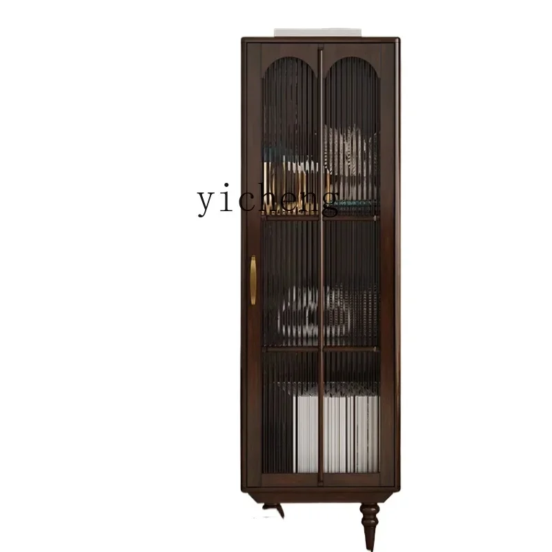

ZF Solid Wood Sideboard Cabinet Vintage Guest Dining Room Entrance Decorative Storage Side Cabinet