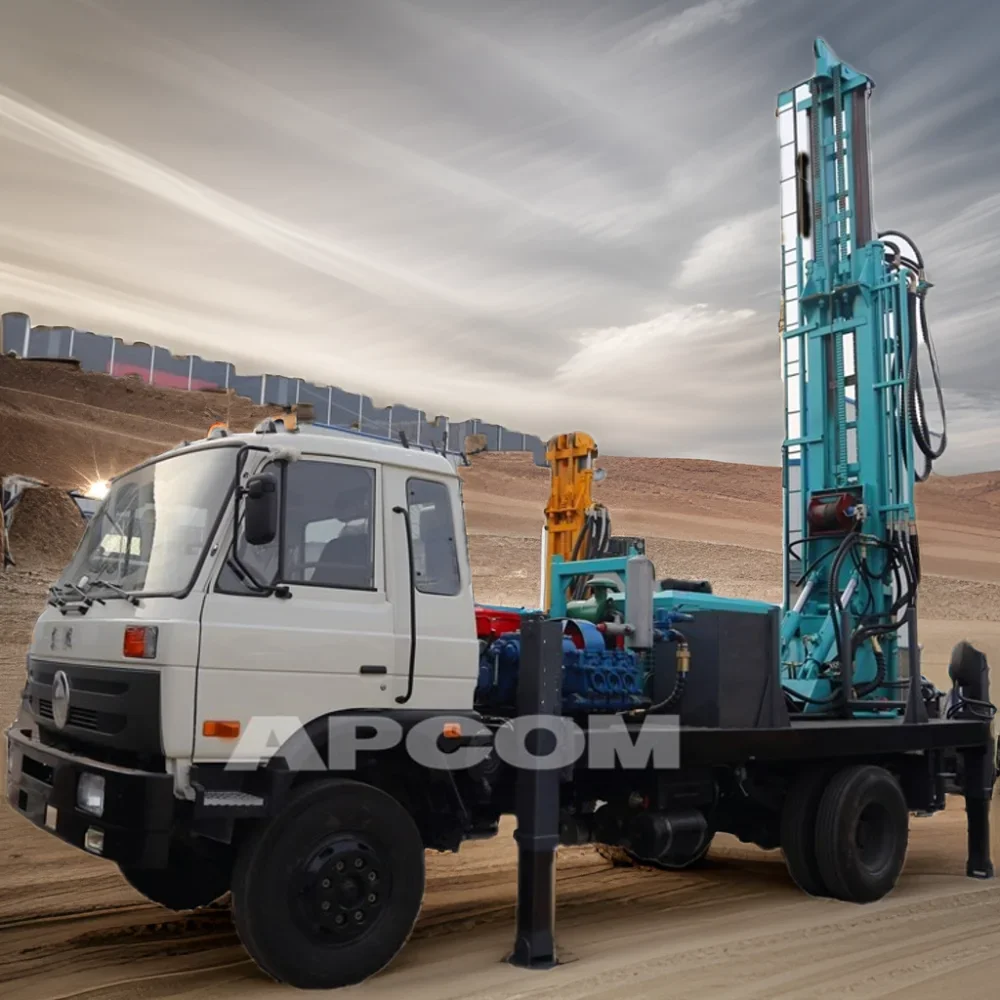 APCOM 400m 600m Truck mounted drillingrig bore hole borehole water well drilling rig for sale