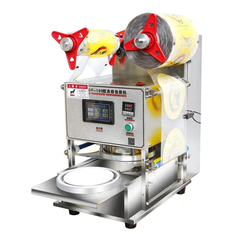 Automatic Vertical Food Tray Sealing Flushing Packing Manual Desktop Fast Food Tray Sealing Machine for Plastic Containers