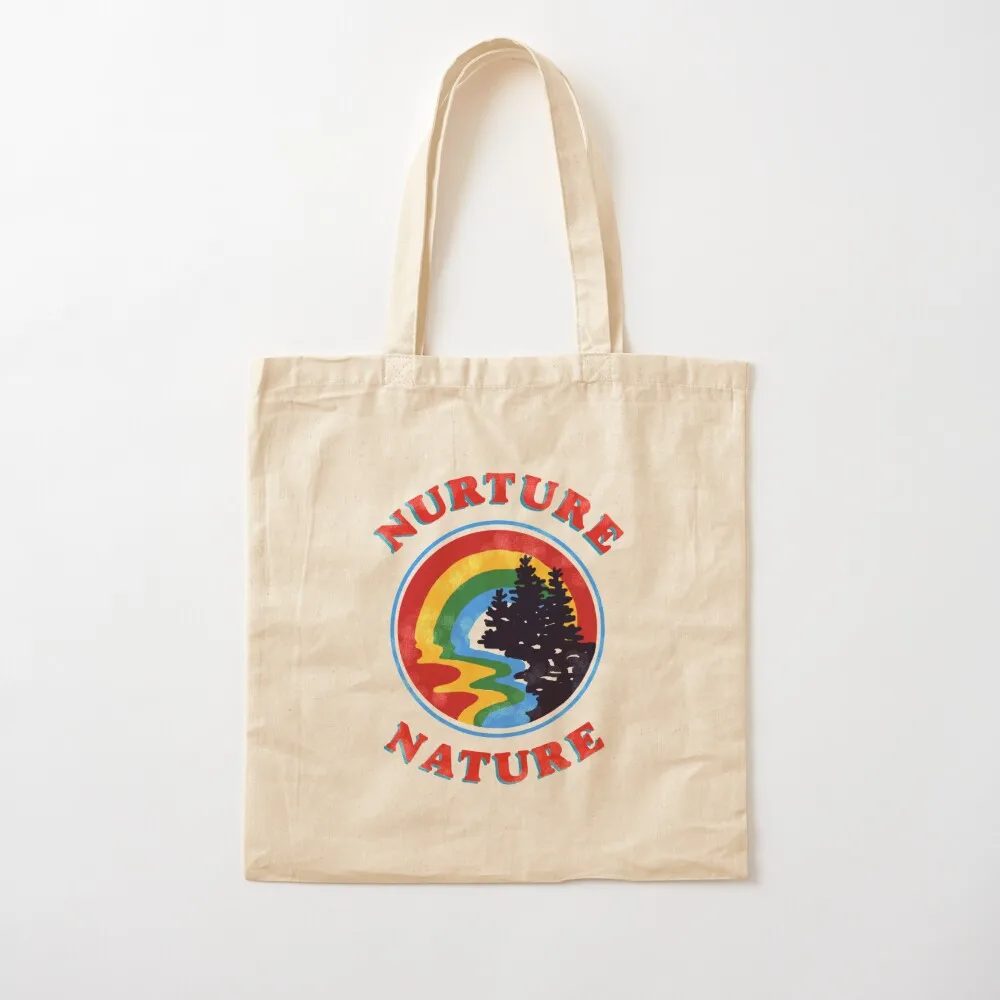 

nurture nature vintage environmentalist design Tote Bag bag luxury women tote bag women foldable reusable