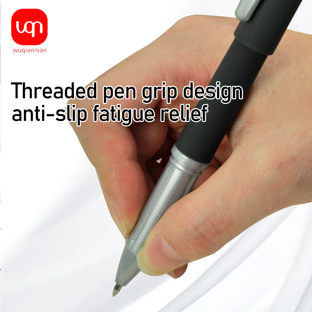 

WQN 4/8/12pcs 0.7mm black gel pens with a stylish clip design, smooth writing, comfortable grip, suitable for office signing.