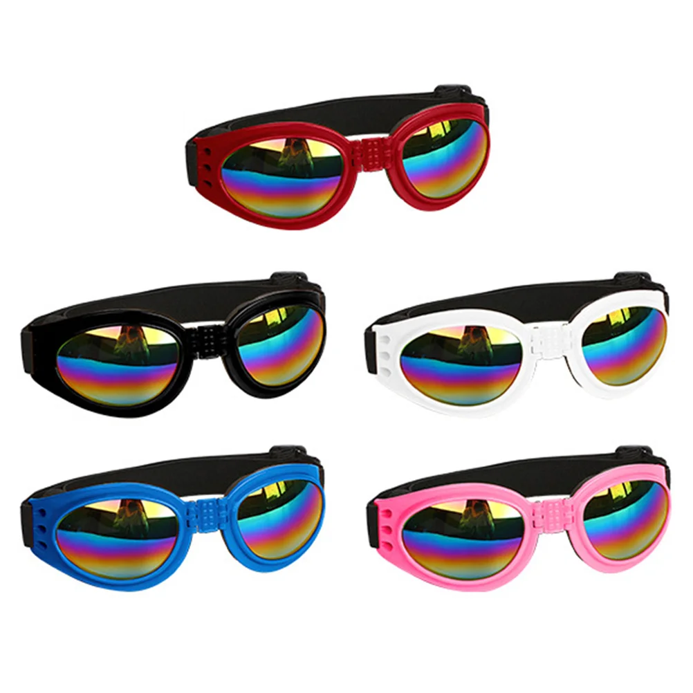 

5Pcs Pet Glasses Foldable Uv Protective Eyewear Adjustable Strap for Outdoor Play Pet Glasses Eyewear for Dogs