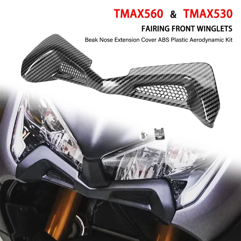 Per Yamaha tmax530 tmax560 tMax 560 T-MAX 530 SX DX copertura di estensione del naso del becco carenatura in plastica ABS alette anteriori kit