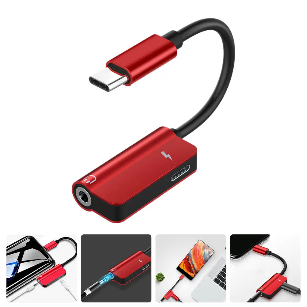 

Type-C to 3.5mm Headphone Adapter Portable Compact Alloy Converter No Driver Plug Play Charge and Listen Compatible with