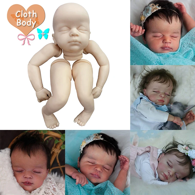 

20inch Coco Reborn Doll Kit Sleeping Baby Newborn with Body Unfinished Doll Parts Kit