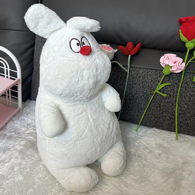 ตุ๊กตากระต่ายผ้าขนสัตว์นุ่ม น่ารักสุดๆ ตุ๊กตากระต่ายจมูกแดง ของขวัญวันเกิด น่ารักขี้เล่น