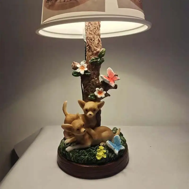 Resin Animal Table Lamp Cute Animal Night Light Adorable Creative Novelty Durable Resin Cute Animal Table Lamp For Bedroom