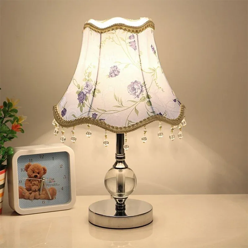 Klassieke Vintage Tafel Lampen Voor Slaapkamer Bedlampje Moderne Europese Kristallen Bureaulamp Voor Woonkamer Lichten E27 Eu Uk us Plug