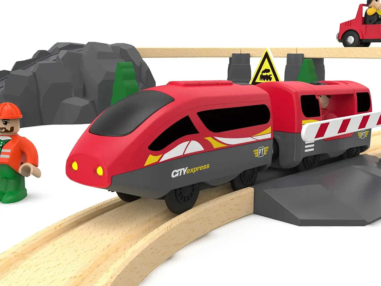 Train Track Accessories Remote Control Train, Battery Operated Locomotive Train Toy for Toddlers Train Set, Powerful Engine