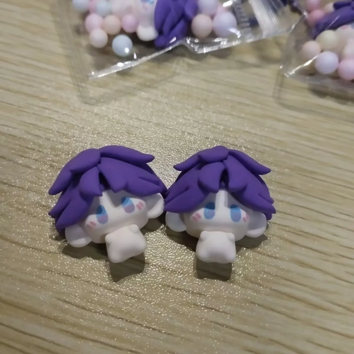 Love and Deep Space Clay Mini Bean Keychain Qi Yu, Qin Che, Li Shen. Shen Xing Hui , is 3cm in size during the day