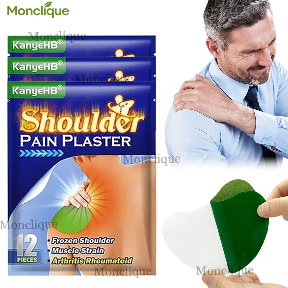 12/72PCS Shoulder Hot Compress Long-lasting Heating Natural Herbs Skin-friendly Neck Trapezius Muscle Relax Warm Stickers