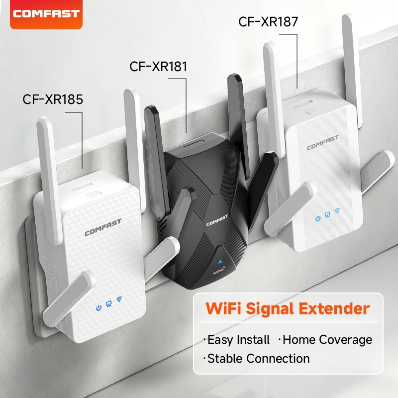 COMFAST WIFI 6 AX1500/3000 Wi-Fi Repeater 2.4/5.8G Signal Amplifier EU Plug WPS Wi-Fi Range Extender AP/Repeater/Route Mode