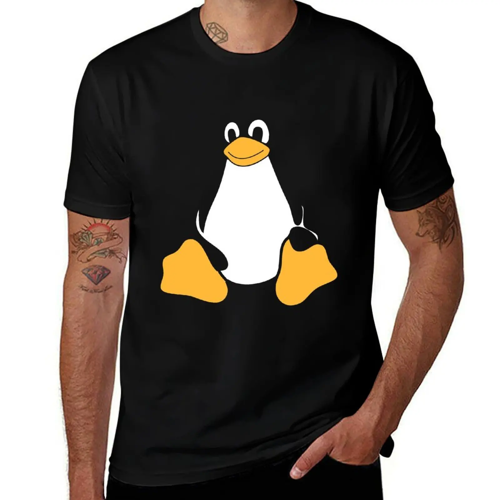 TUX LINUX T-Shirt Casual Trendy Streetwear Tee Shirt T-Shirt