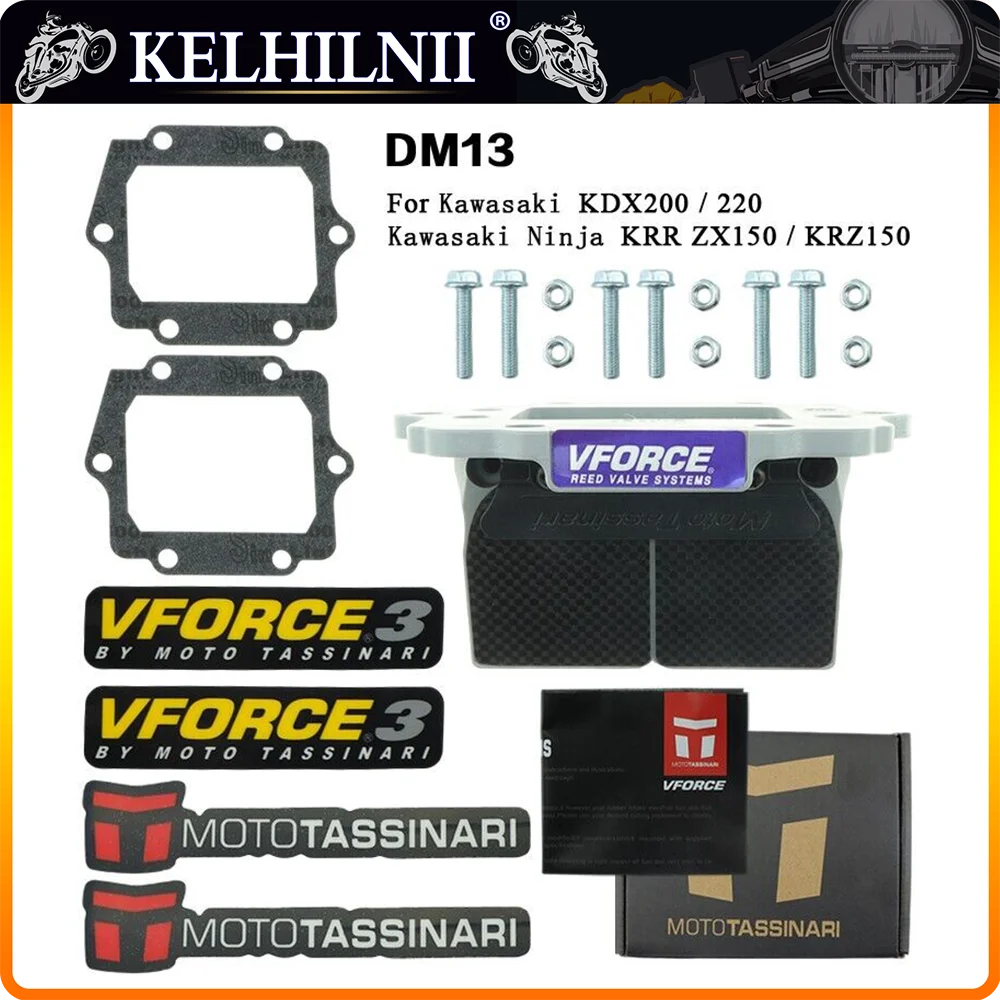 

Dm13 V Force 3, комплект герконовых клапанов из углеродного волокна для Ninja Krr Zx150/Krz150 для Kawasaki Kdx200 220 Kx250 Kmx125 Kmx500