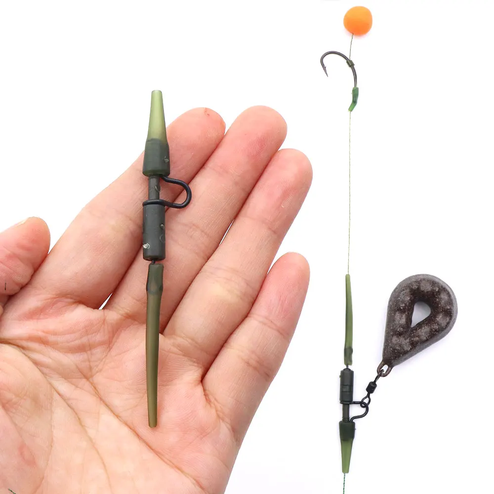 5Set Hubschrauber Rig Angeln Zubehör Methode Feeder Haken Boilie Angeln Wirbel Blei Clip Anti Hülse Für Angelgerät – Detail 7