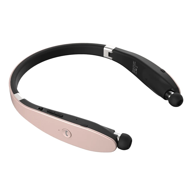 New Sweatproof Wireless Earphone Stereo NeckBand Foldable Headphones Bluetooth Retractable Earbuds For PK HBS900 HBS730