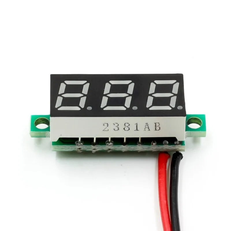 0.28 Inch 2.5V-40V Mini Digital Voltmeter Voltage Tester Meter LED Screen Electronic Parts Accessories Digital Voltmeter