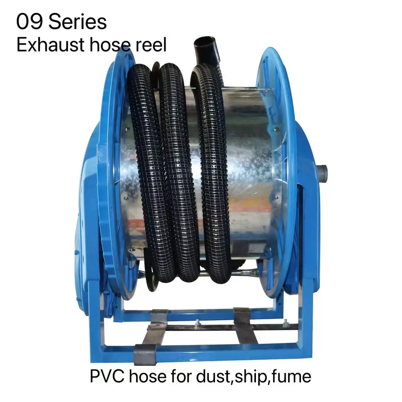 Fengshen Auto Repair Stainless Steel Semi-Automatic Vacuum Hose Reel Damper Exhaust Pipes Dust Collector Tools Fume Extractor
