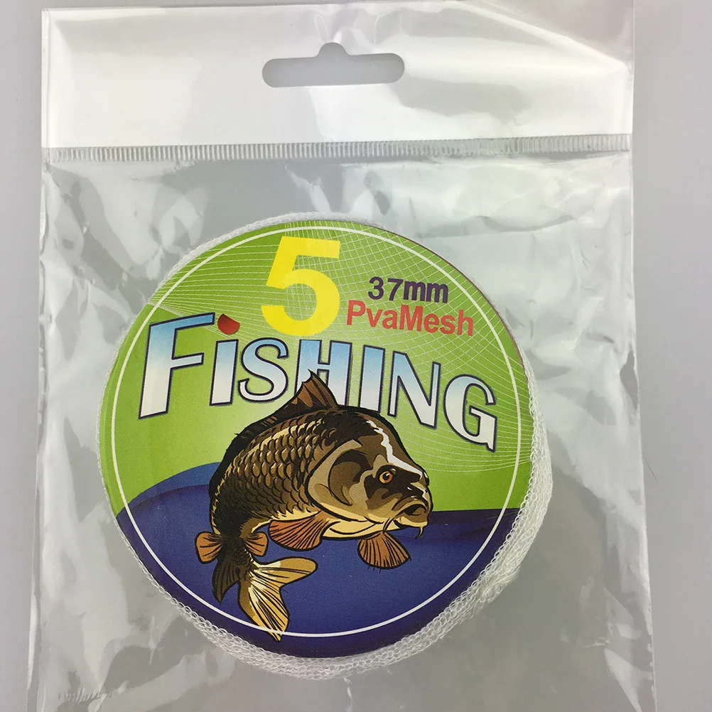 

5M 37Mm Pva Water Soluble Mesh Fishing Net Bag Bait Refill Feeder Carp Fishing Tools Environmentally Friendly Pellets Maggots