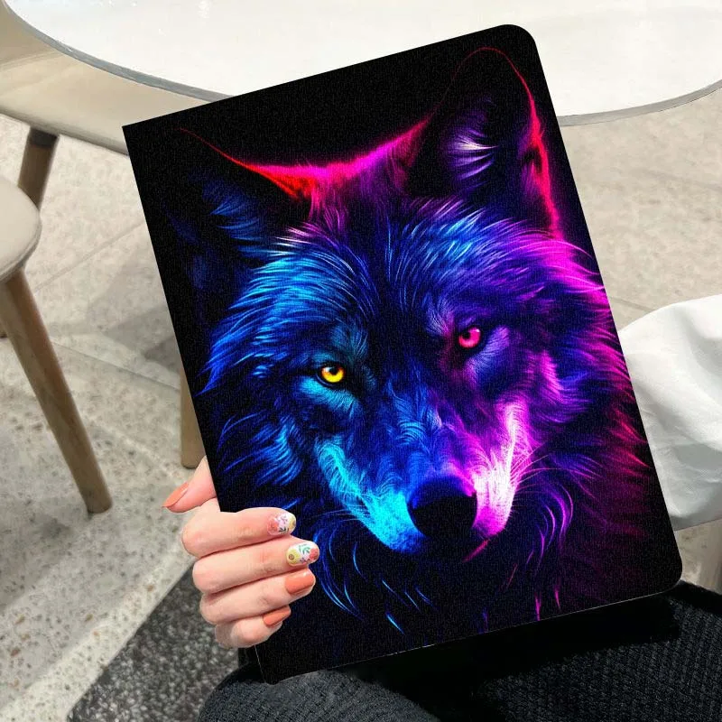 حافظة كمبيوتر لوحي بنمط إبداعي من Wolf Art لهاتف Lenovo Xiaoxin Pad Pro GT plus 8.8 11 10.6 Y700 Y900 Go 8.8 Tab K11 10 P11 Soft