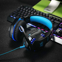 zk30 KOTION EACH G2000 3.5mm Gaming Headset Noise Reduction for PC Laptop Smartphone with Audio Adapter Cable