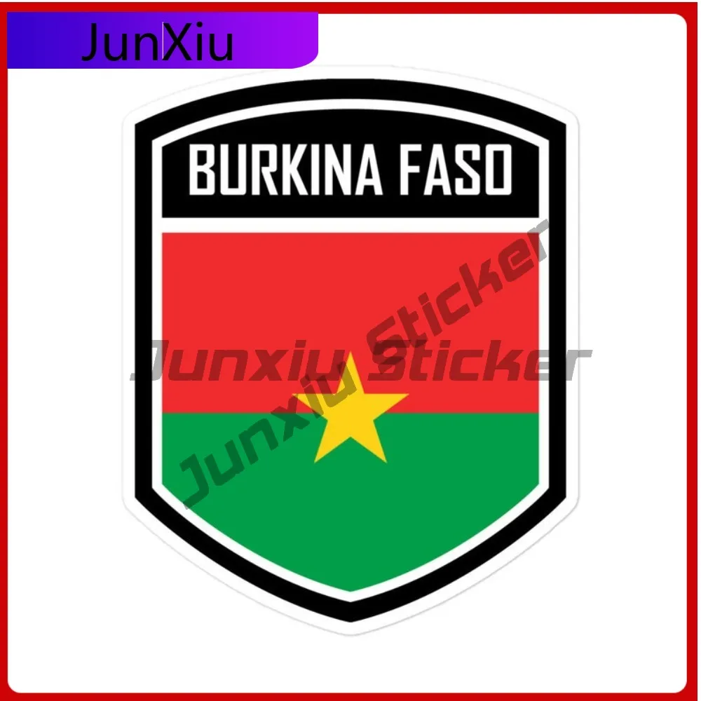 

Burkina Faso Flag Fashionable Modern Vinyl Emblem Stickers Waterproof Decal All Weather Protection and Weatherproof PVC