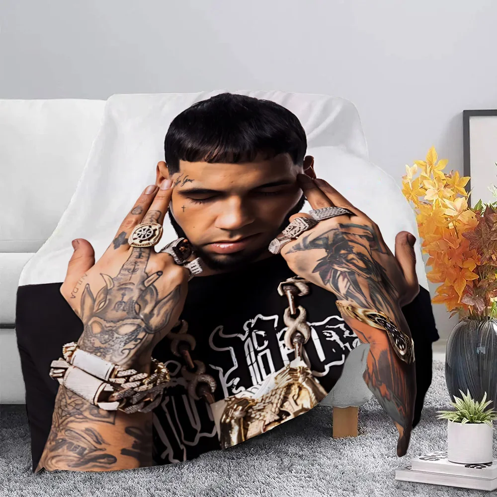 New Anuel AA Rapper Hip Hop Singer Printed Picnic Blankets Warm Blanket Soft and Comfortable Blanket Home Travel Birthday Gift