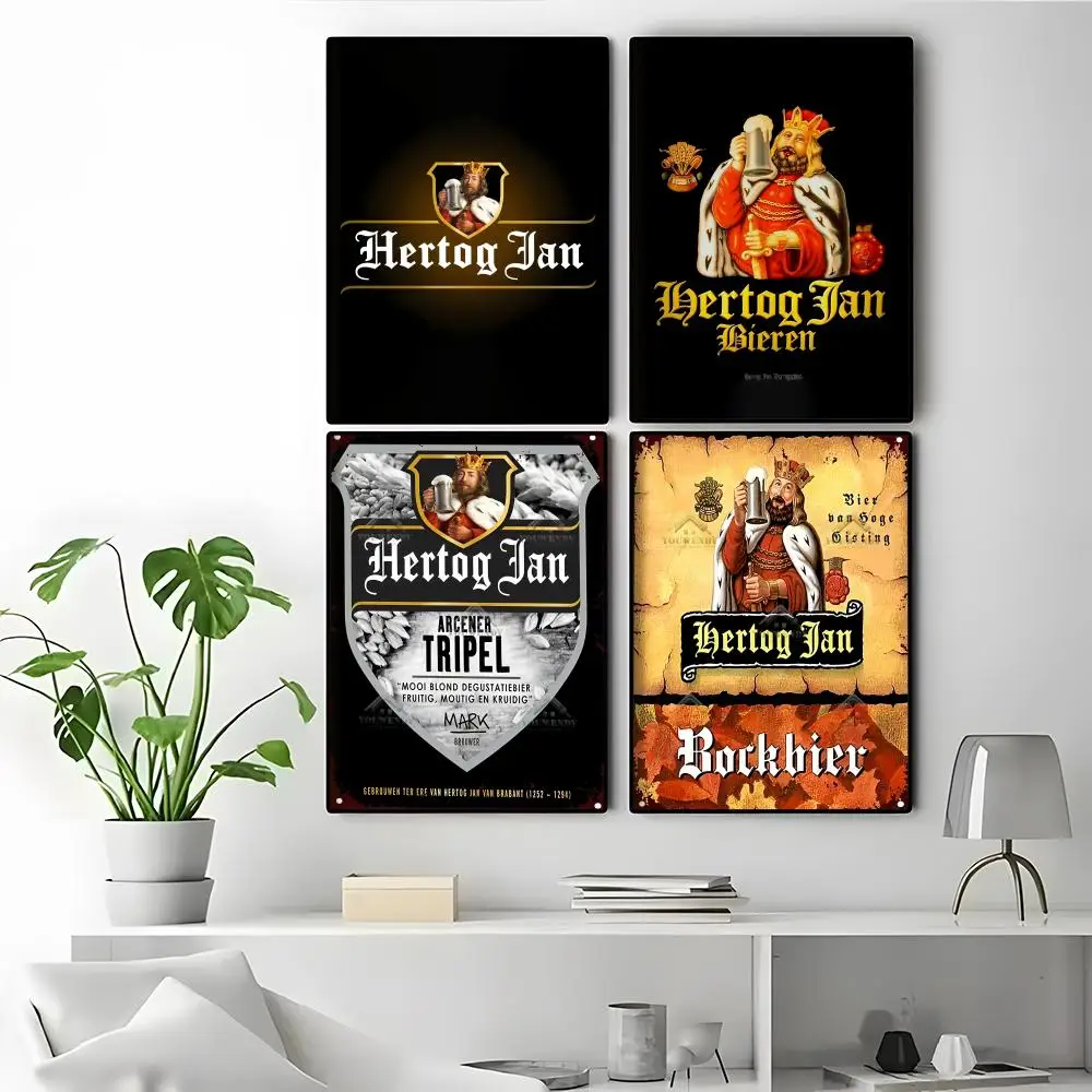 Beer Tin Sign Vintage H-Hertog Jan Hobby Room Setup HD Graphic Mural High Resolution Poster Poster