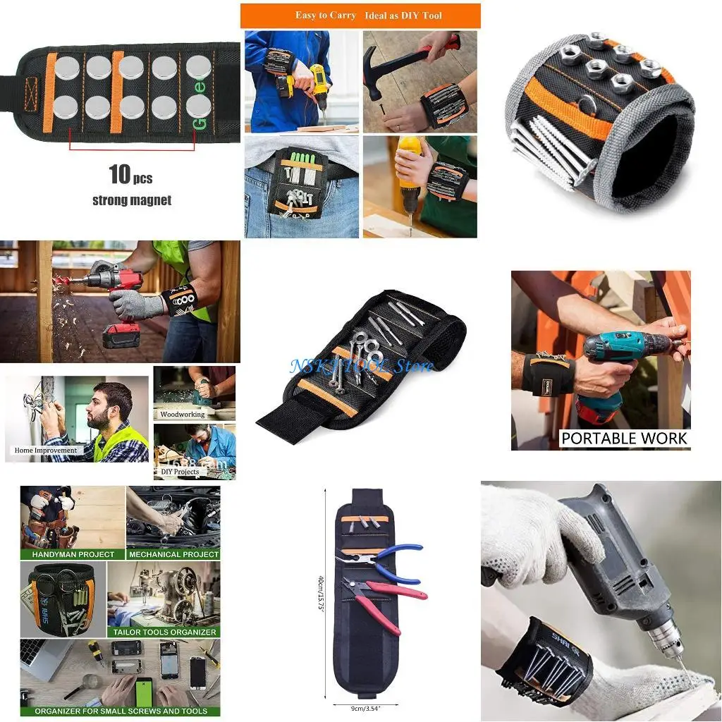 

L8RC Lightyweight Wristband for Holding Screws Bits Best Unique Gift for Men