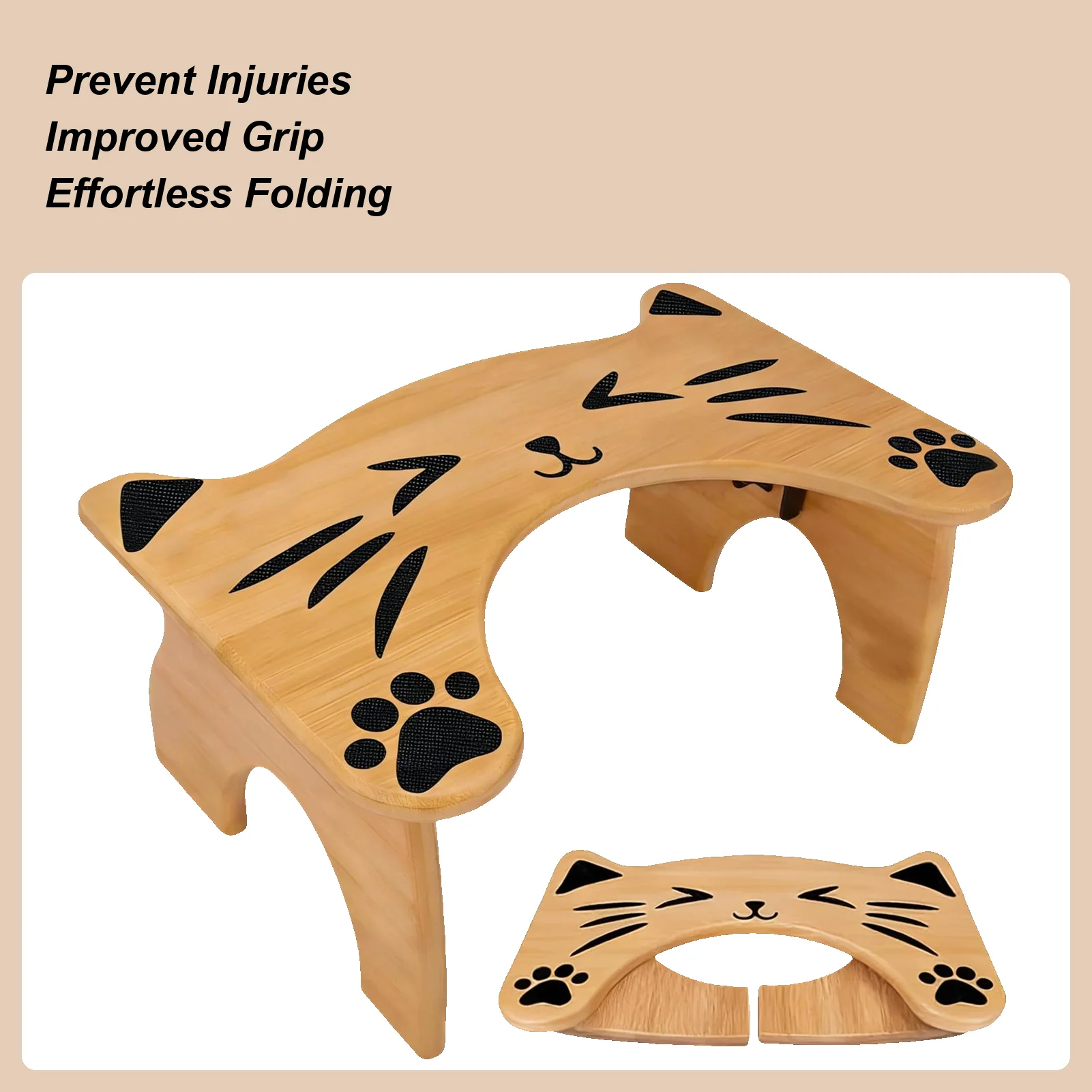 

Табурет для какашек, нескользящий стул для сидения на корточках, высота 7 дюймов, портативный деревянный табурет для унитаза, горшок для пожилых людей, душ, ванная комната, какашка