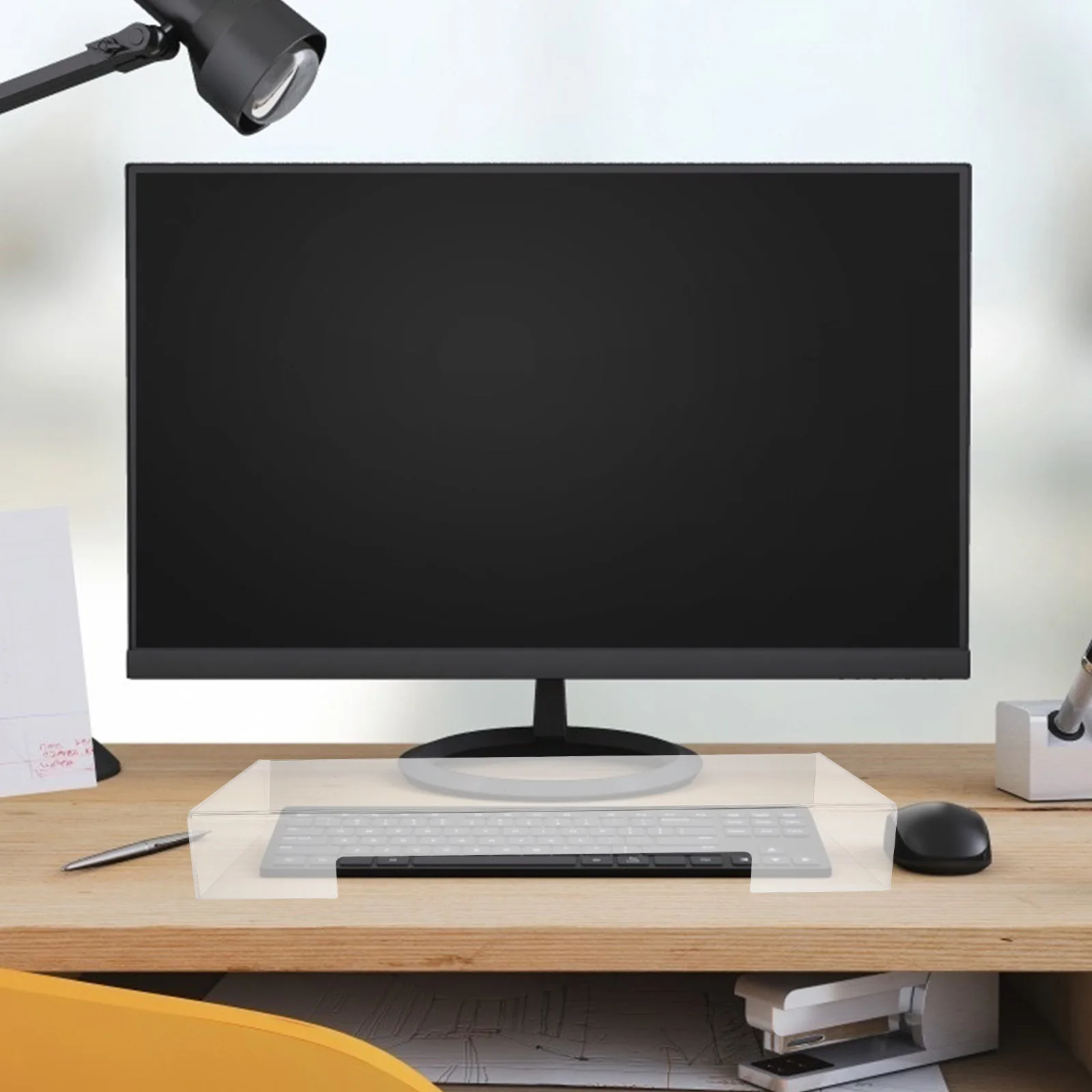 あらゆるタイプのキーボードに対応するアクリル製キーボード保護ケース クリアカバー 毎日の使用に掃除の手間を軽減