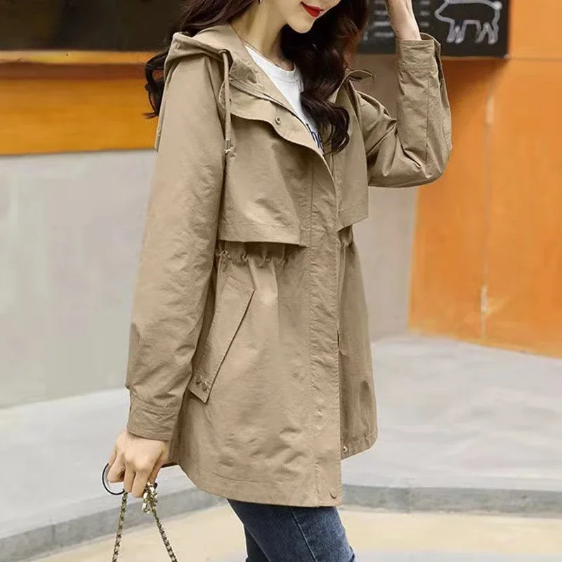 2024 Fall and Winter New Plus Size Women\'s Trench Coat Fashion Casual Warm Lapel Jacket Oversized Loose