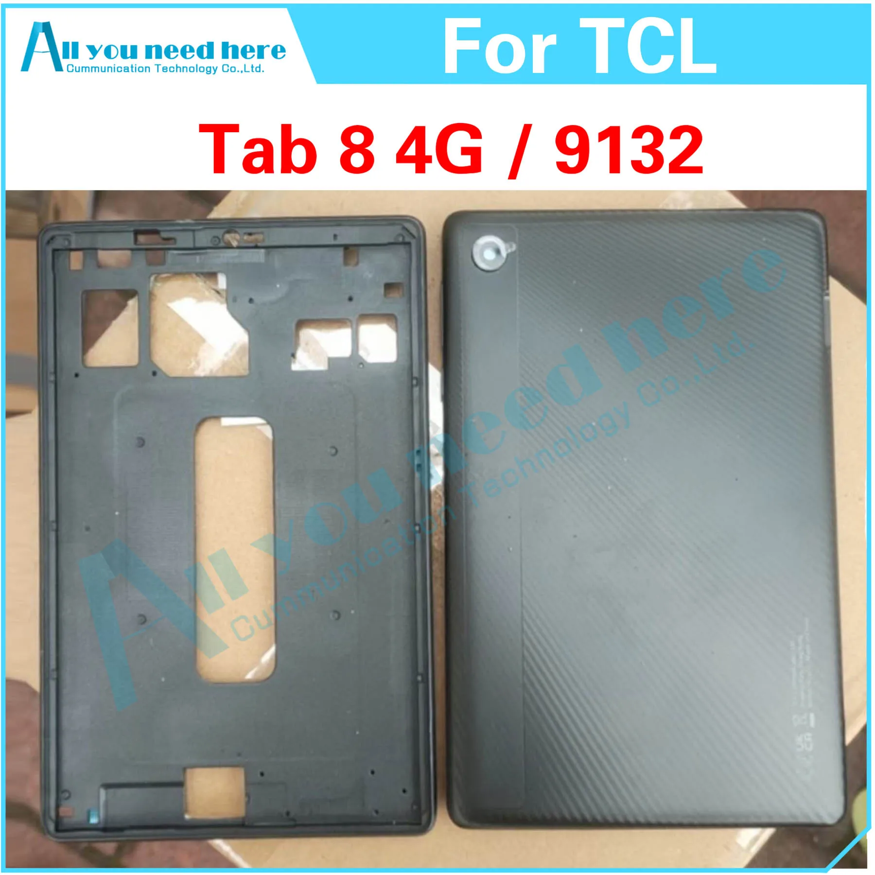 For TCL Tab 8 4G 9132 Front Frame Battery Back Cover Rear Case Lid Repair Parts Replacement