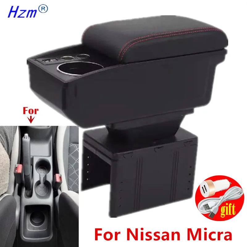 

Для Nissan Micra K14 автомобильный подлокотник 2020 2021 2022 2023 2024, центральный ящик для хранения, подстаканник, внутренняя модернизация, автомобильные аксессуары