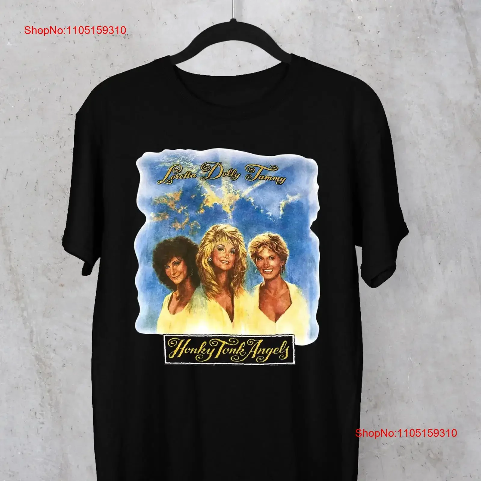 

Loretta Lynn Tammy Wynette BLACK T shirt tee All sizes 1F1868 vintage Washed Soft Top For Everyday Wear Stretched Casual