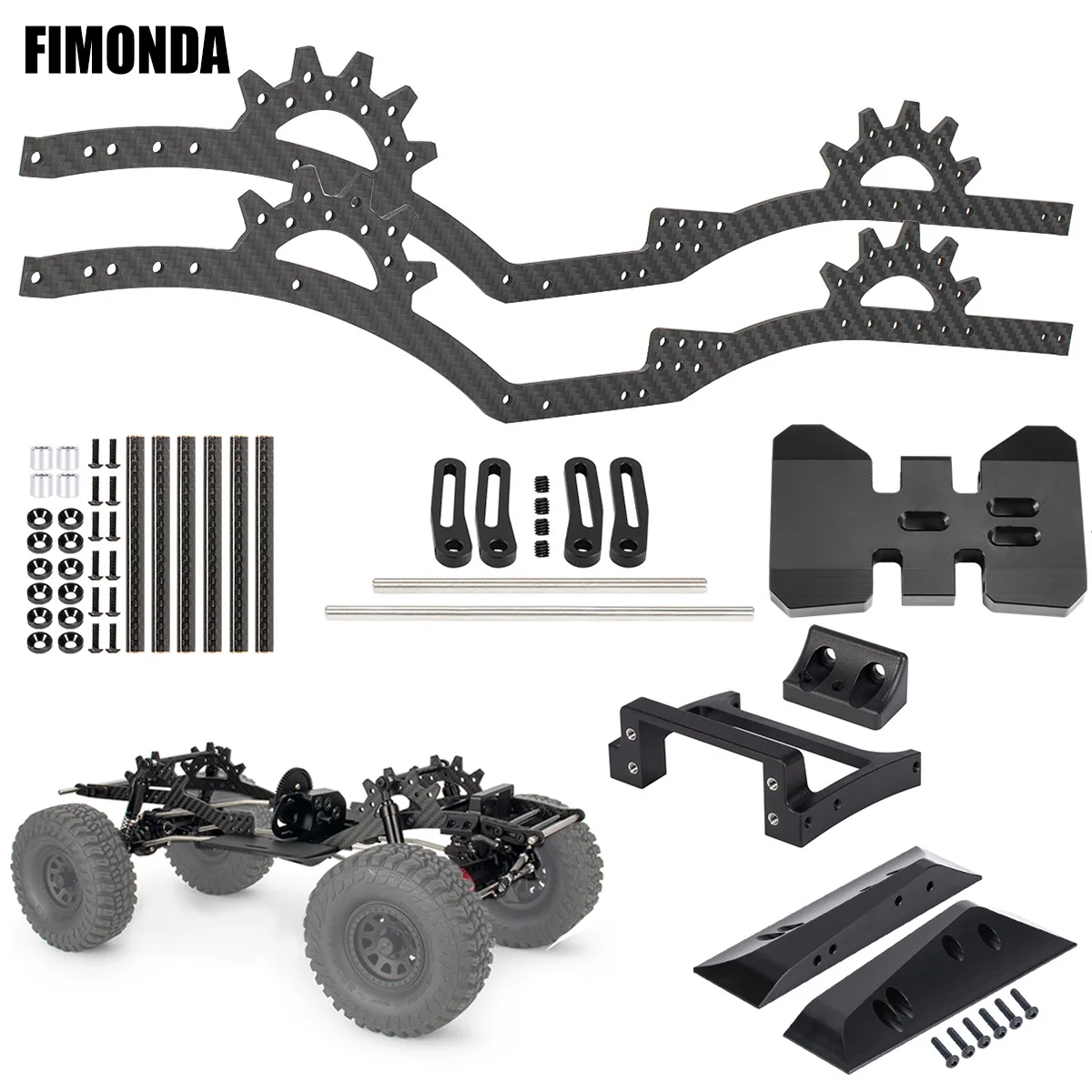 

Easy Assembly LCG Chassis Kit for Axial SCX10 and Capra, 1/10 Scale RC Crawler Low Center Gravity Upgrade Part