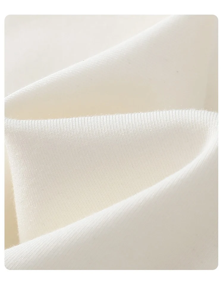 Long Sleeve Lyocell Wool T Shirt Crew Neck Tops Men Women Essential Tees Winter